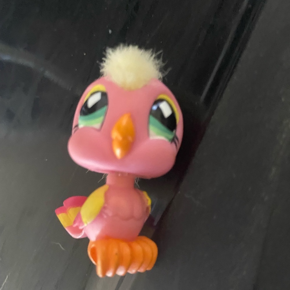 Littlest Pet Shop Cockatoo #489 – Gen 2 Furry Mohawk Bird Figure